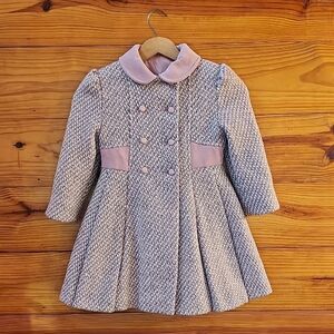 Vintage Mod Kids Tweed/wool  Coat Sz 5
